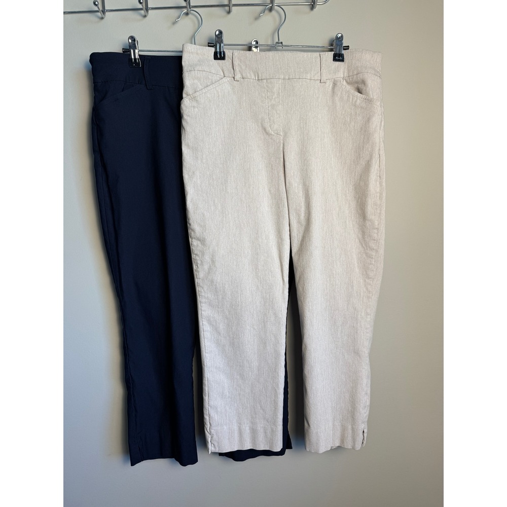 Hilary Radley Womens *LOT of 2* Stretch Capri Pants 10 Workwear Office Casual